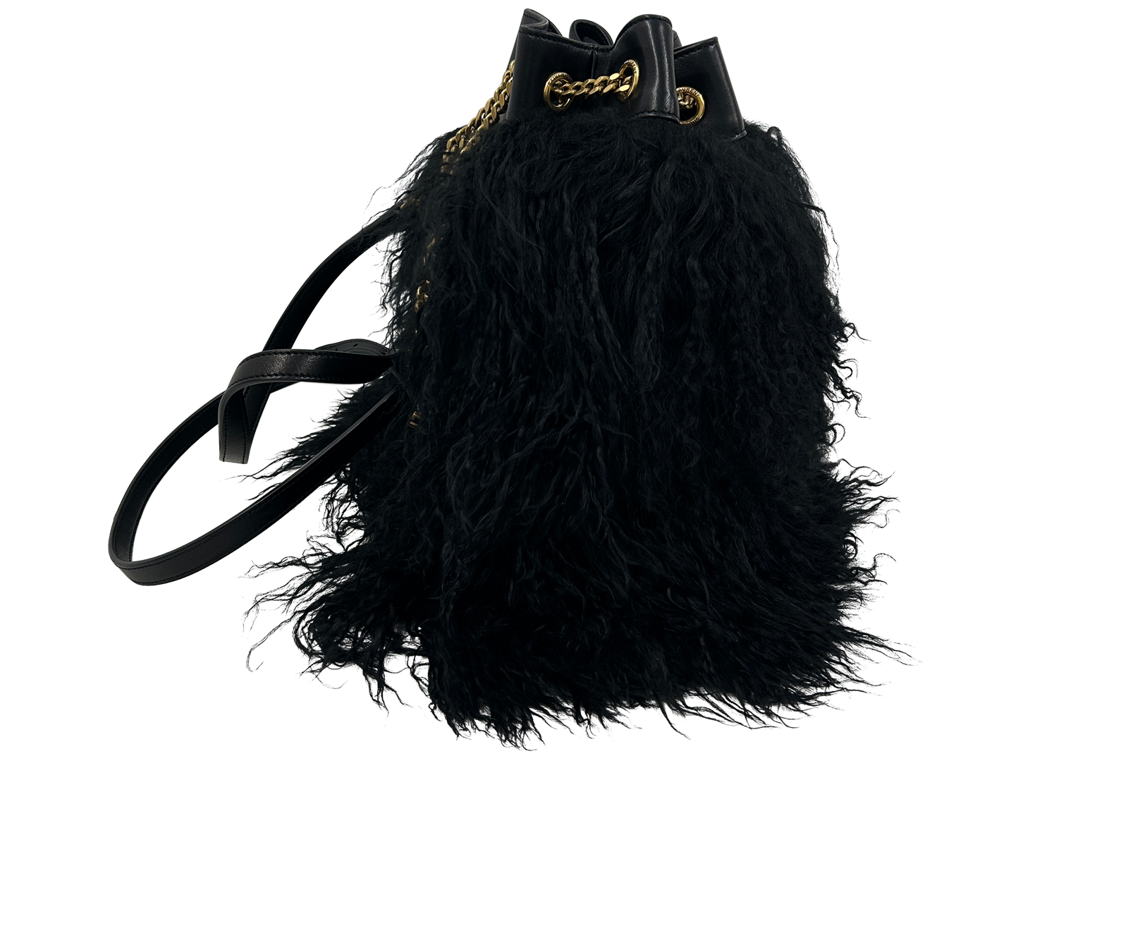 Mochila Joe Mongolian, 800&euro;, Bolso, Negro, Animal - Pelo/Animal - Piel, Vista lateral